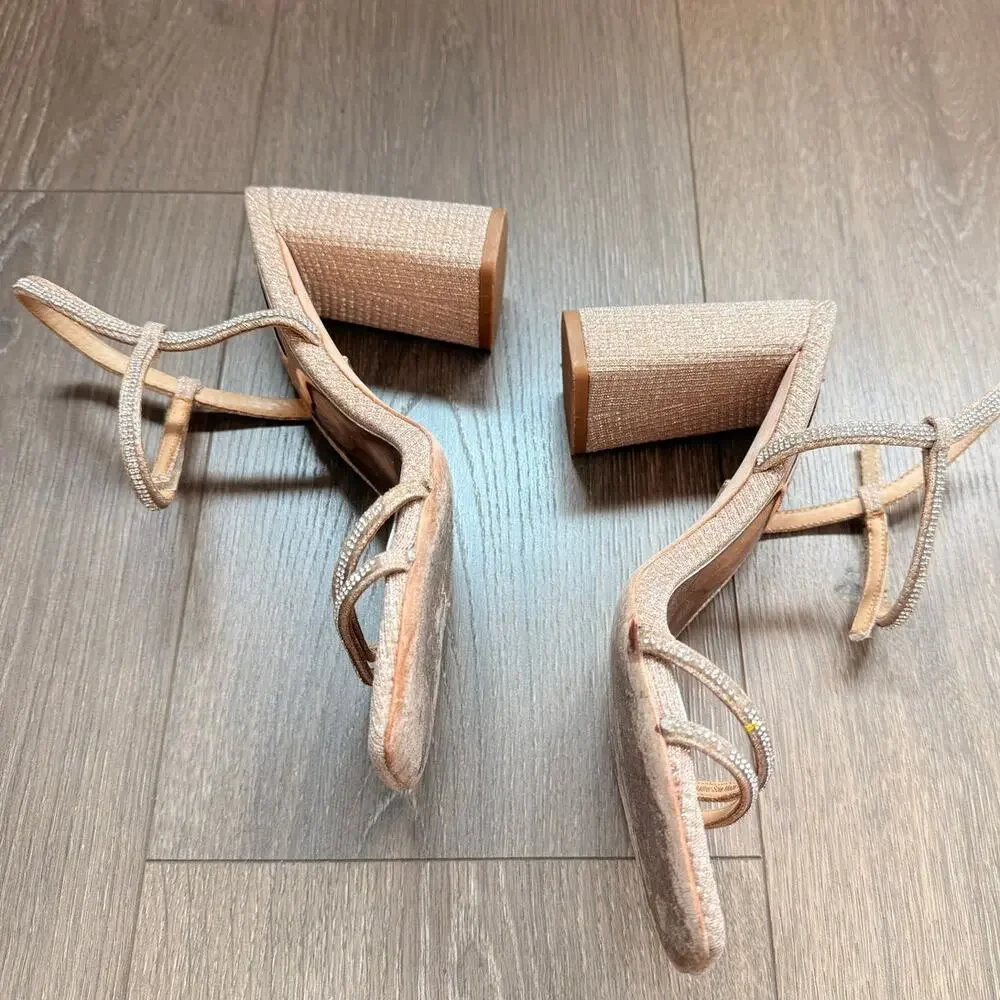 Badgley Mischka‎ Ultima Block Heels Soiree Date Night Bridal Wedding US 7